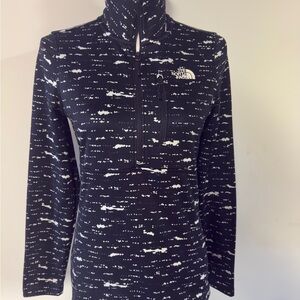 Women’s The North Face Black and White Half-Zip Pullover